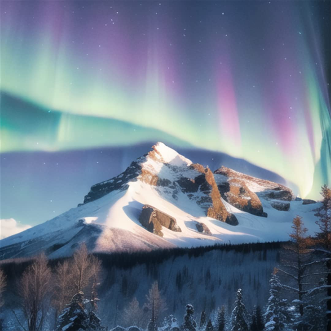 Amazon.co.jp: 雪山のオーロラ クロスステッチ キット 11CT 刺繍キット